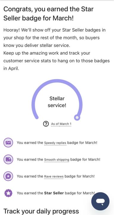 I’m a Star Seller! ⭐️