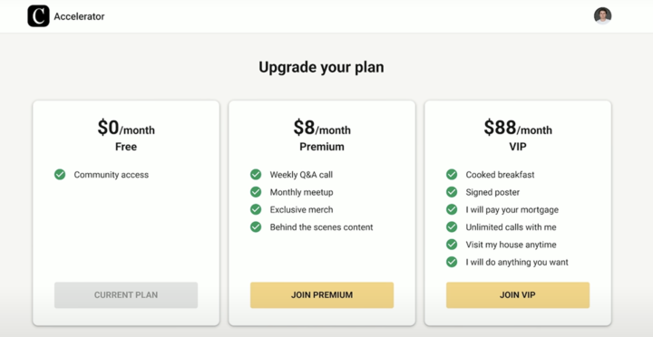 Sneak Peek Of Subscriptions/Tiers