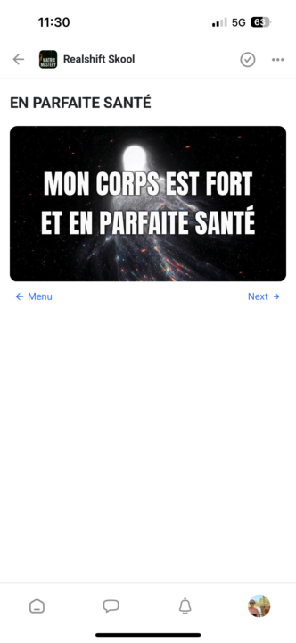 Ma motivation et affirmation pour aujourd’hui !