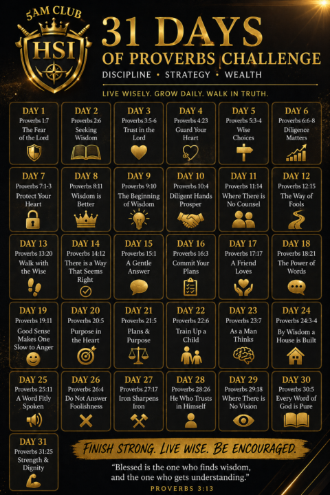 📖 31 DAYS OF PROVERBS CHALLENGE (STARTING NOW)