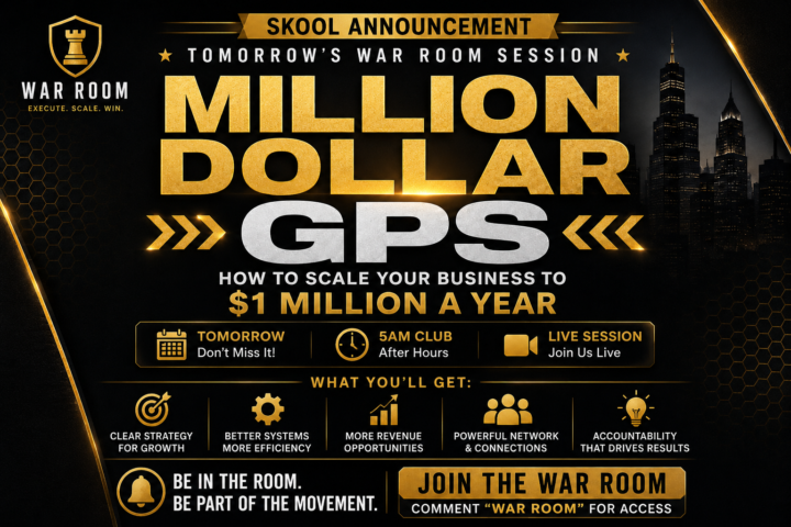 🚨 SKOOL ANNOUNCEMENT: Tomorrow’s War Room Session