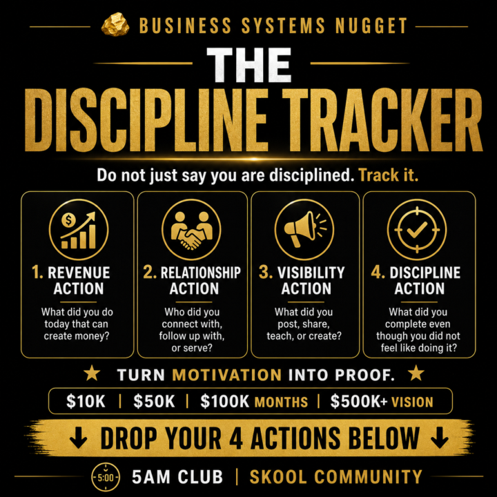 BUSINESS SYSTEMS NUGGET: THE DISCIPLINE TRACKER