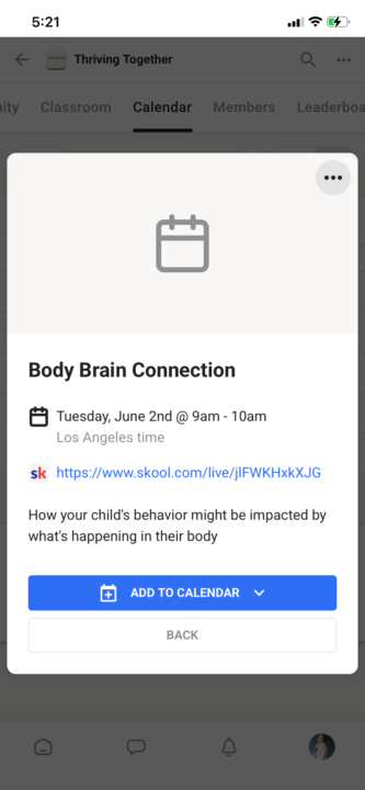Body brain connection