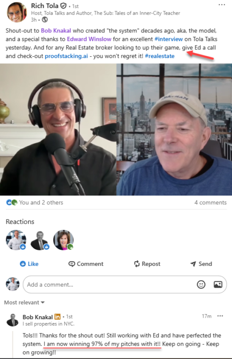 Winning 97% of Exclusive Listing Pitches with Proof Stacking