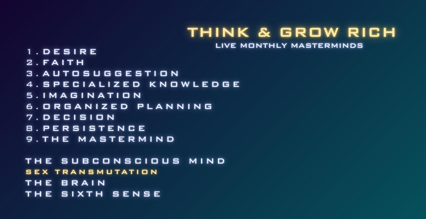 HOW TO THINK & GROW RICH | VIP MONTHLY MASTERMIND
