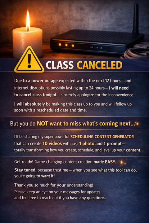 Class CANCELED 4/14 