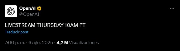 GPT-5 saldrá HOY!! 🚀
