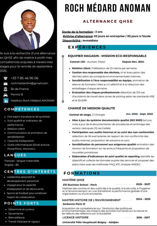 RECHERCHE ALTERNANCE QHSE, QSE, HSE