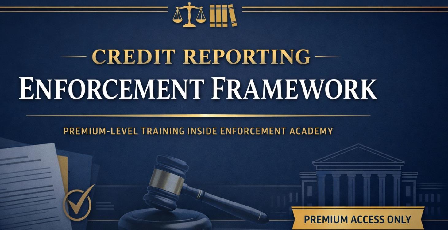 Credit Repair &Reporting Enforcement Framework