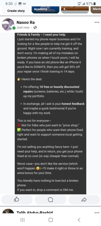 Homework  Assignment - My Facebook Post