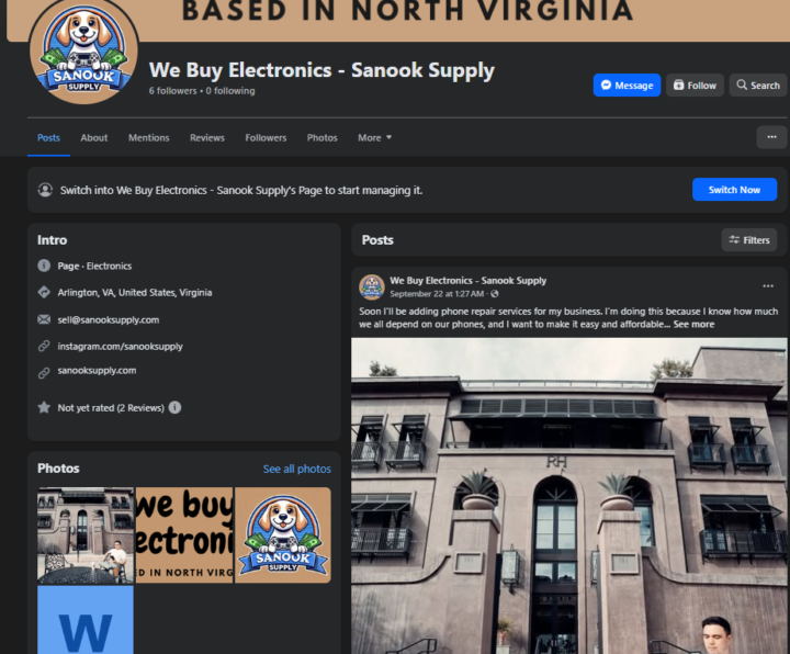Day 2 - FB  and IG Business Page
