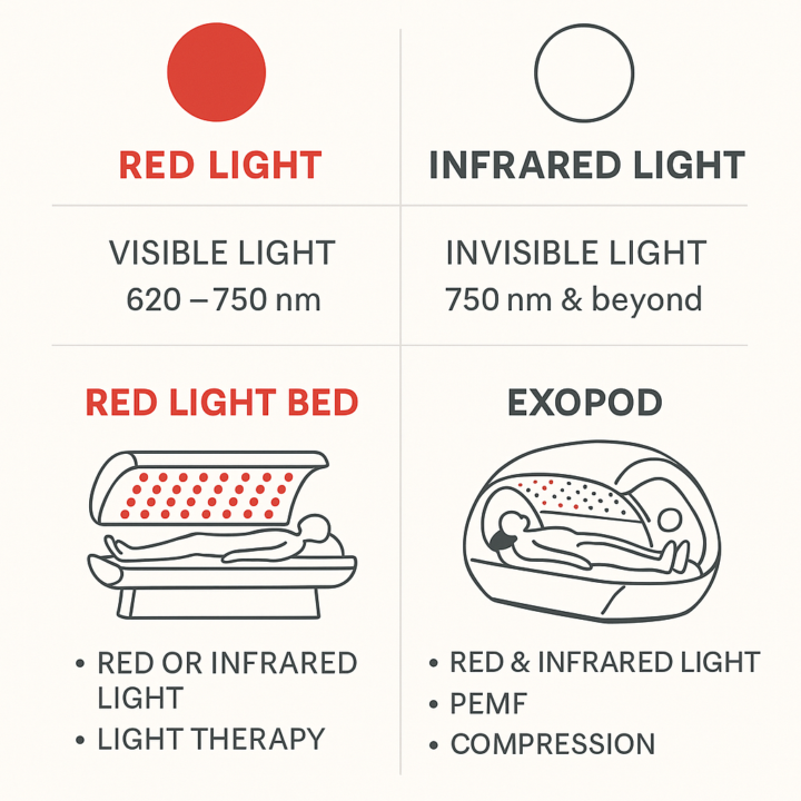 Red light VS Infrared Light