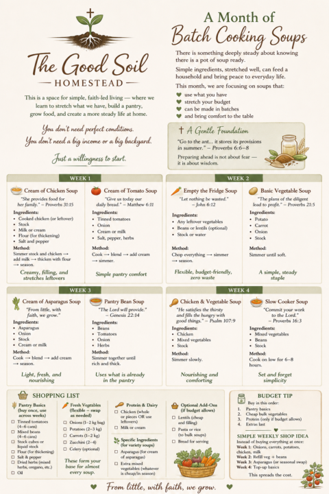 A month of Batch Cooking Soups