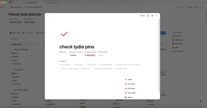 Notion: Center view is your friend? 