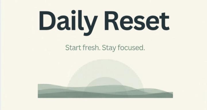 Daily Reset in 10 Minuten