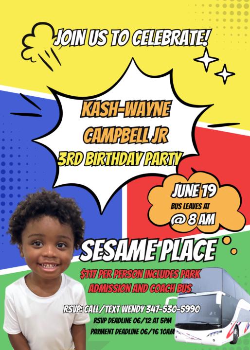 🎉 You’re Invited to Kashwayne Campbell Jr.’s 3rd Birthday Bash! 🎉