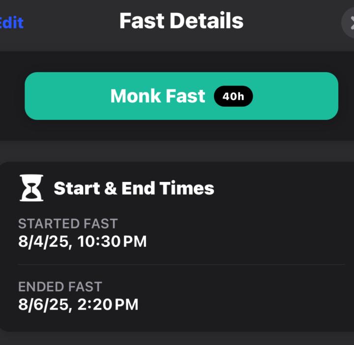 Another 40 hr fast in the books💪