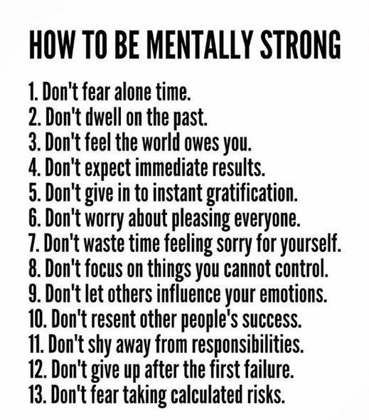 How to be mentally strong