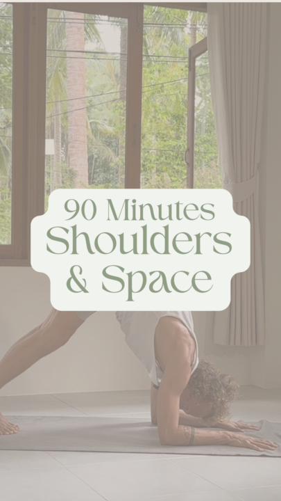 New Class · Now Available · 90 Minutes — Shoulders & Space