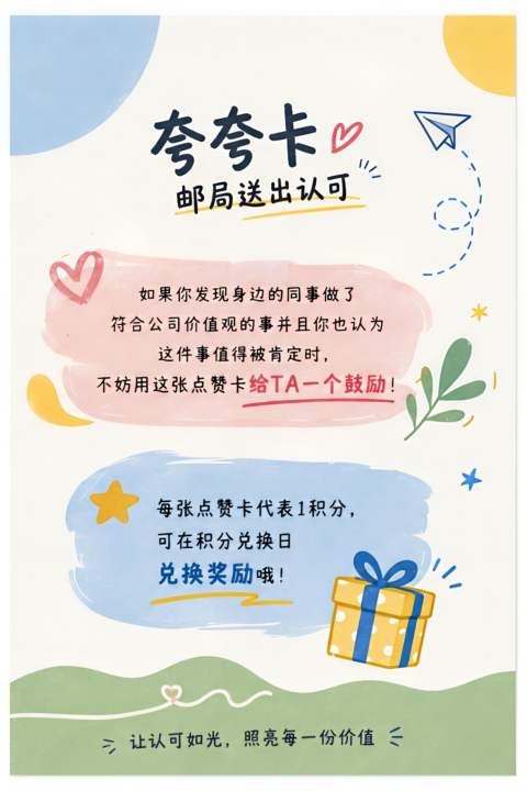 📮你的公司是否也该设立一个「夸夸卡邮局」？