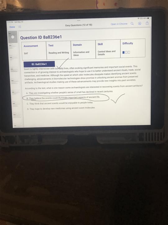Day 4 of Information & Ideas Questions