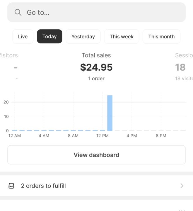 First Sale!!  