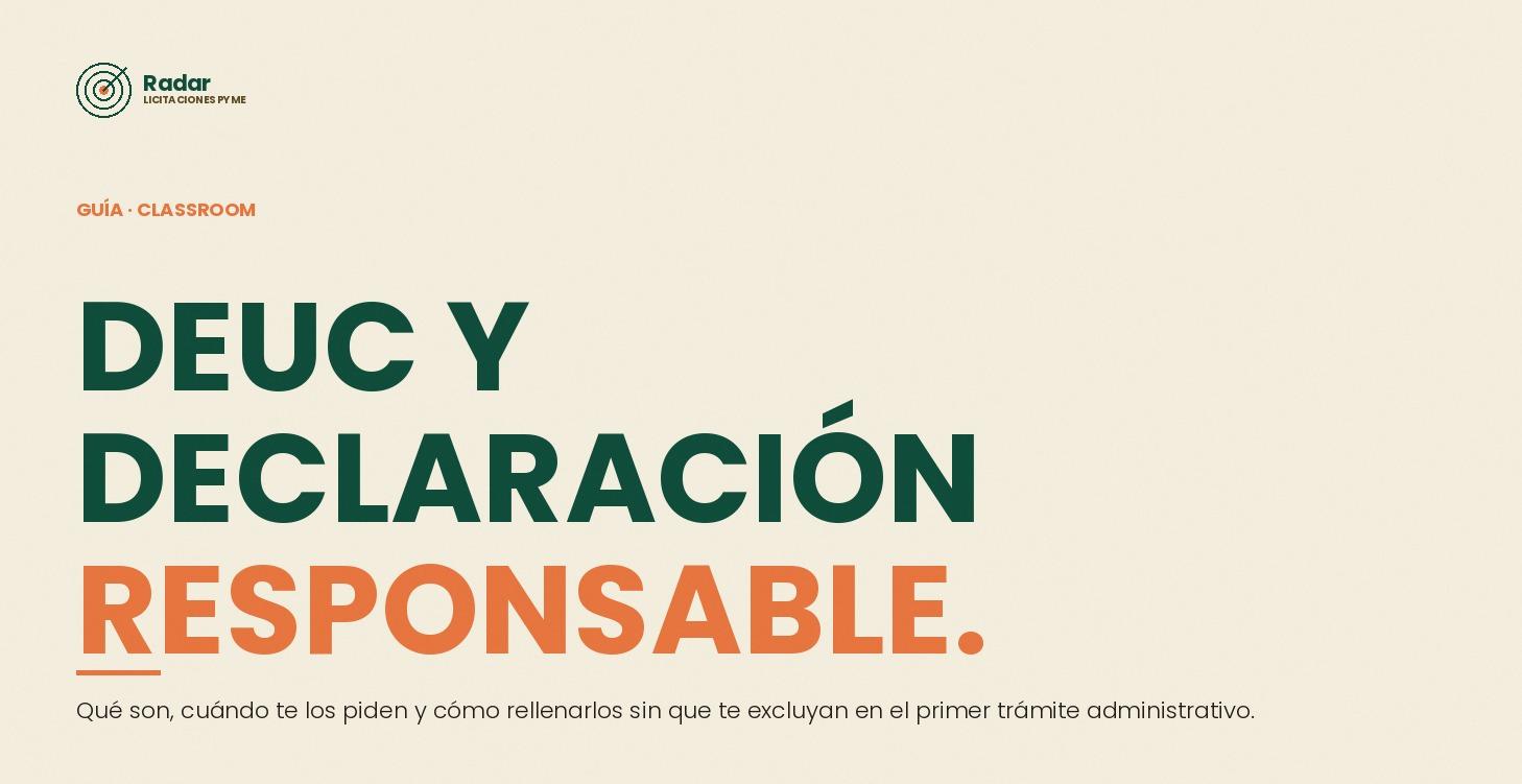 Guia Rapida: Deuc y Declaracion Responsable
