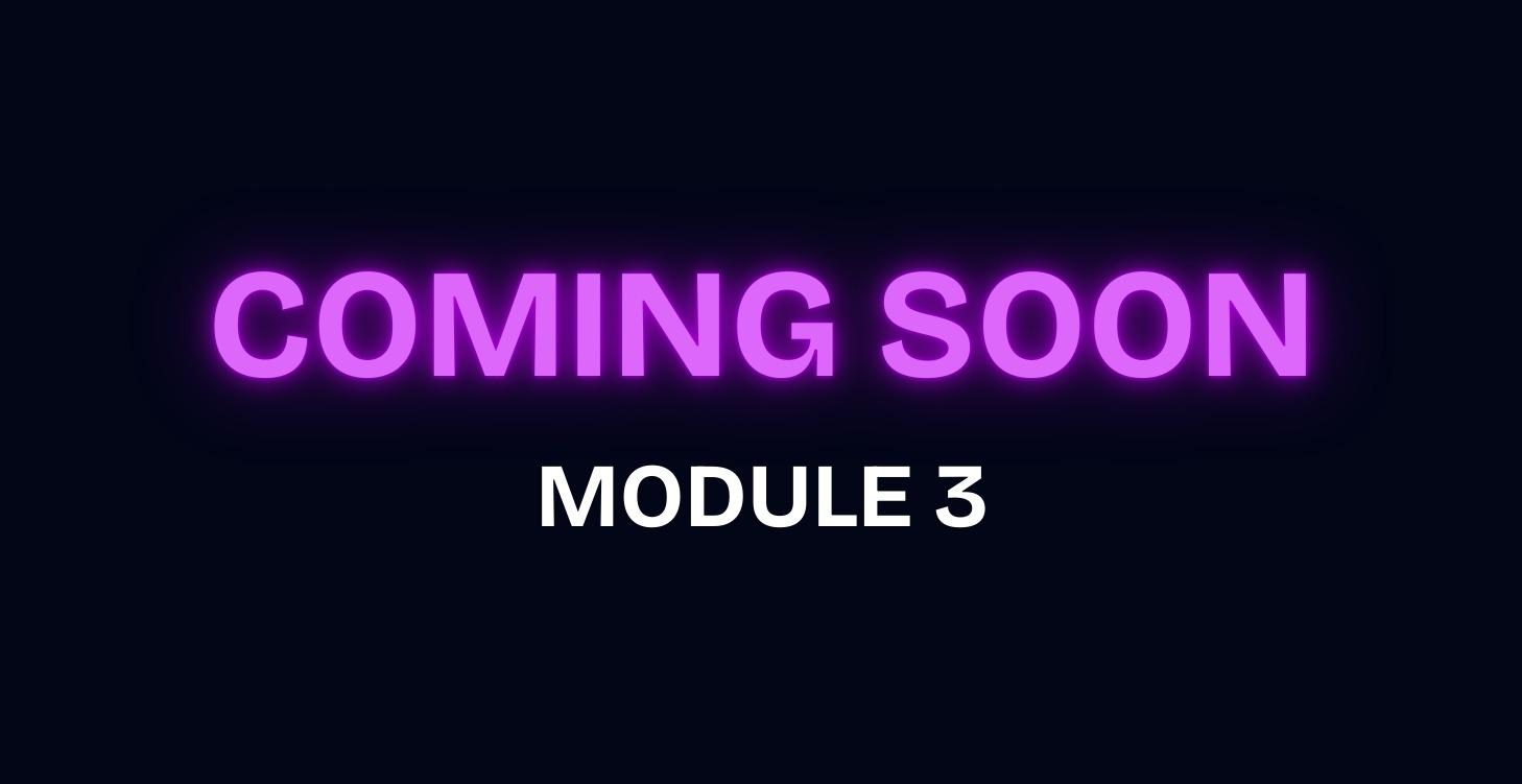 Module 3 – Rebuilding Control