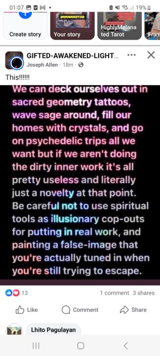 You have to do the inner work 