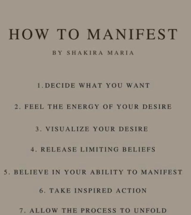 Manifestation tips 