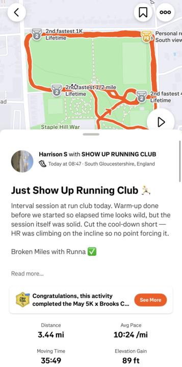 Just Show Up Run Club 🏃