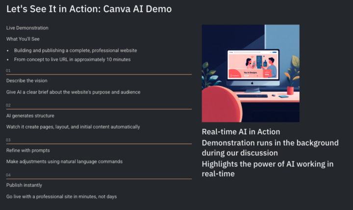 Impromptu Canva AI Code Demo & Working Session