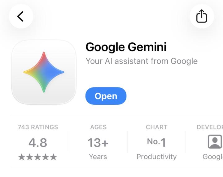 Gemini 在香港app store 可以download 