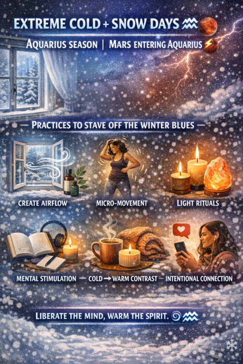 ❄️ Extreme Cold + Snow Days ❄️  ♒️ Aquarius Season | Mars entering Aquarius ⚡️