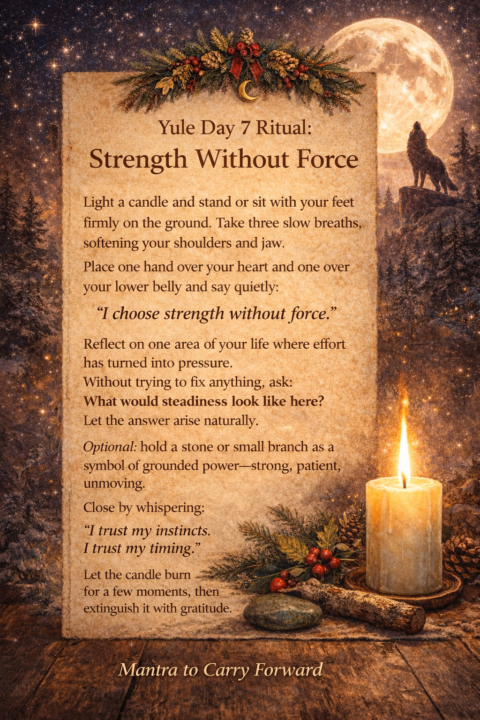 🌕 Yule Day 7 • Capricorn Season • Approaching Wolf Full Moon 🌕