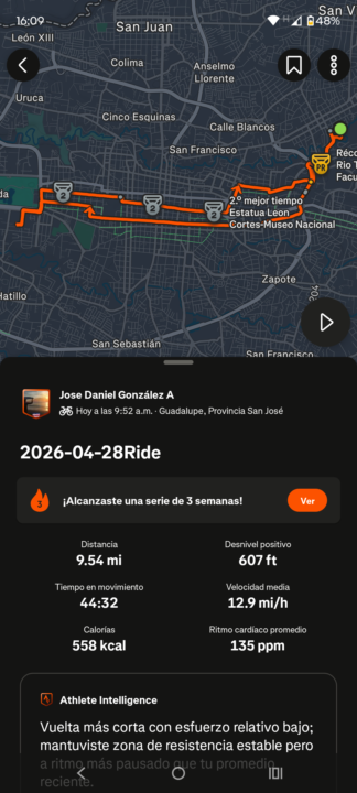 Entreno de hoy
