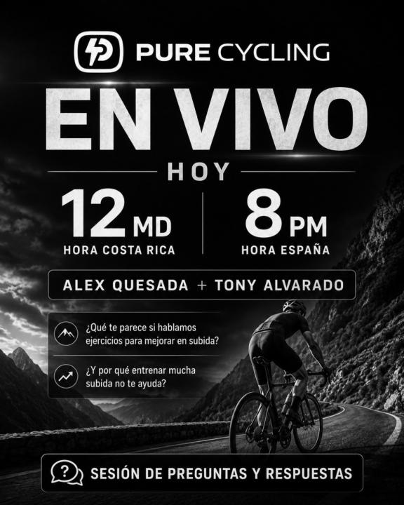 🚨 En 1 hora estamos EN VIVO en Pure Cycling
