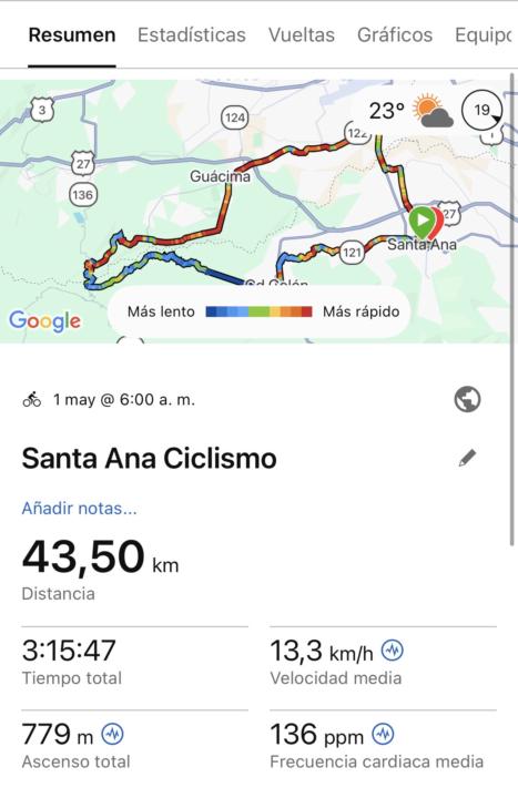 Salida de ayer 