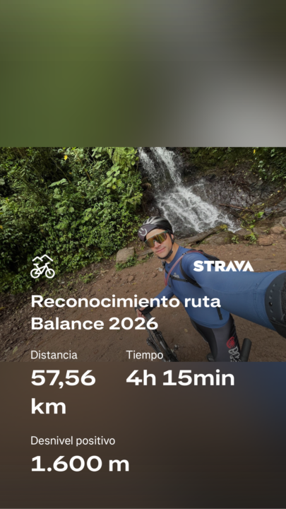 Reconocimiento ruta Balance 2026
