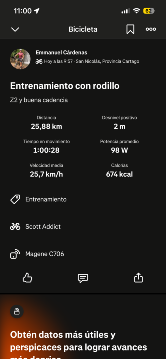 Entrenamiento de hoy 