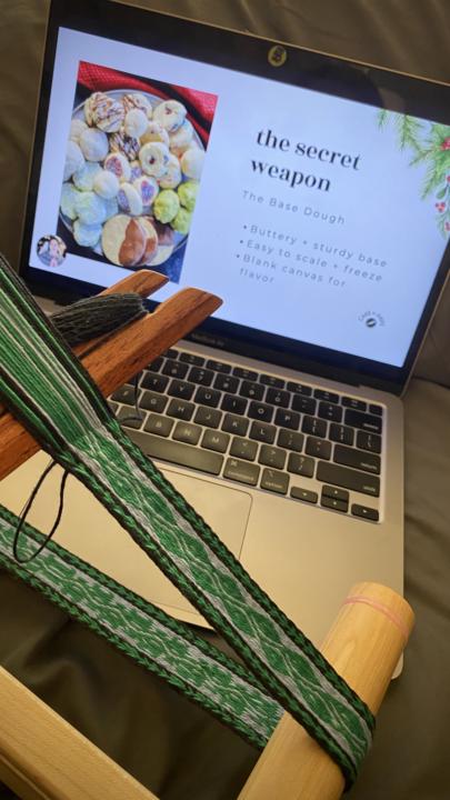 Weaving while dreaming of cookies