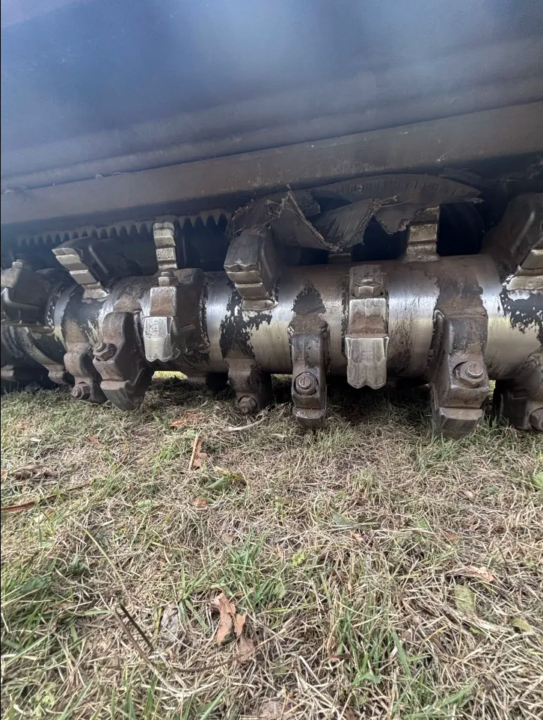 Best tools for rim/tire stuck in fae mulcher?