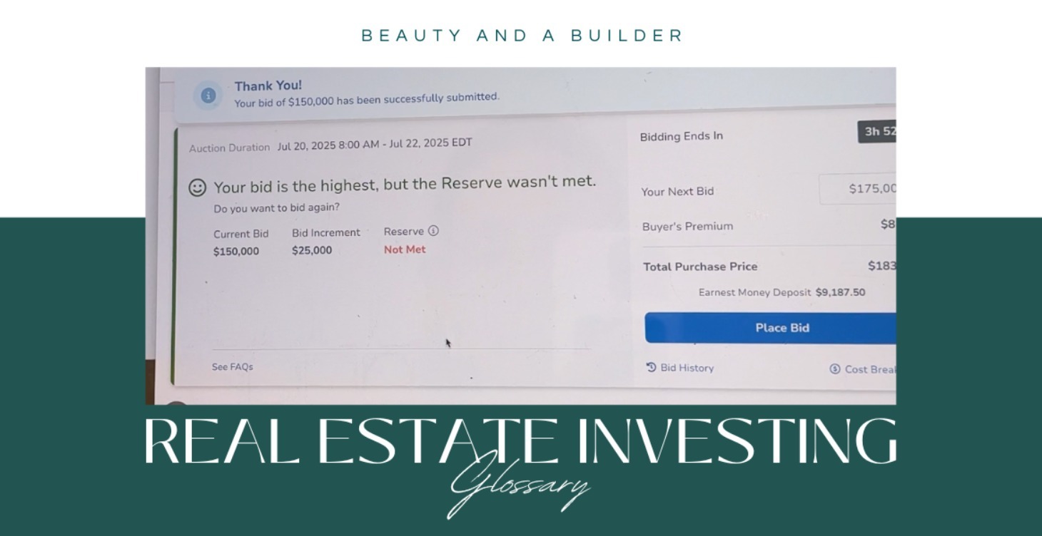 Real Estate Investing Glossary