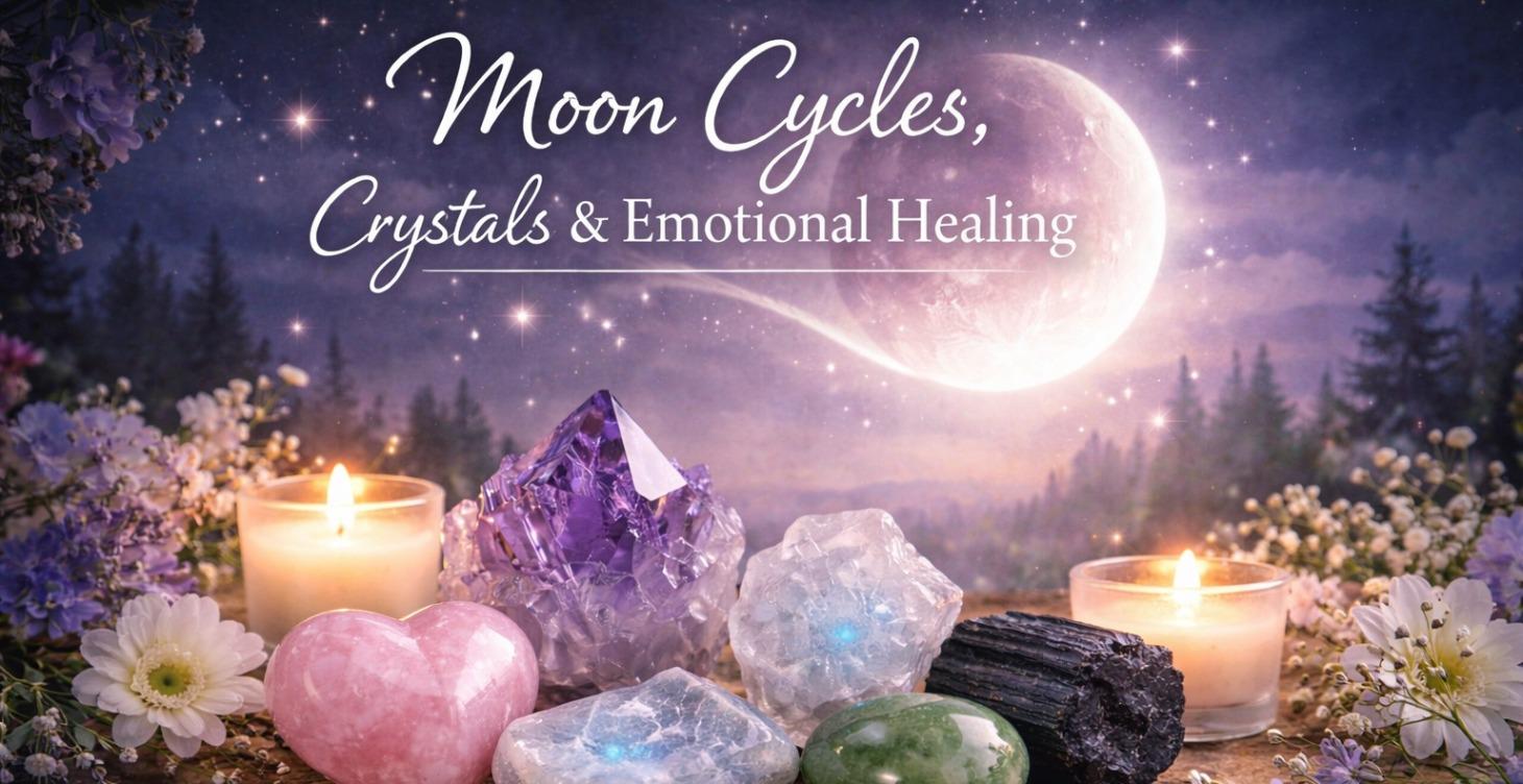 Moonlit crystals and healing energy
