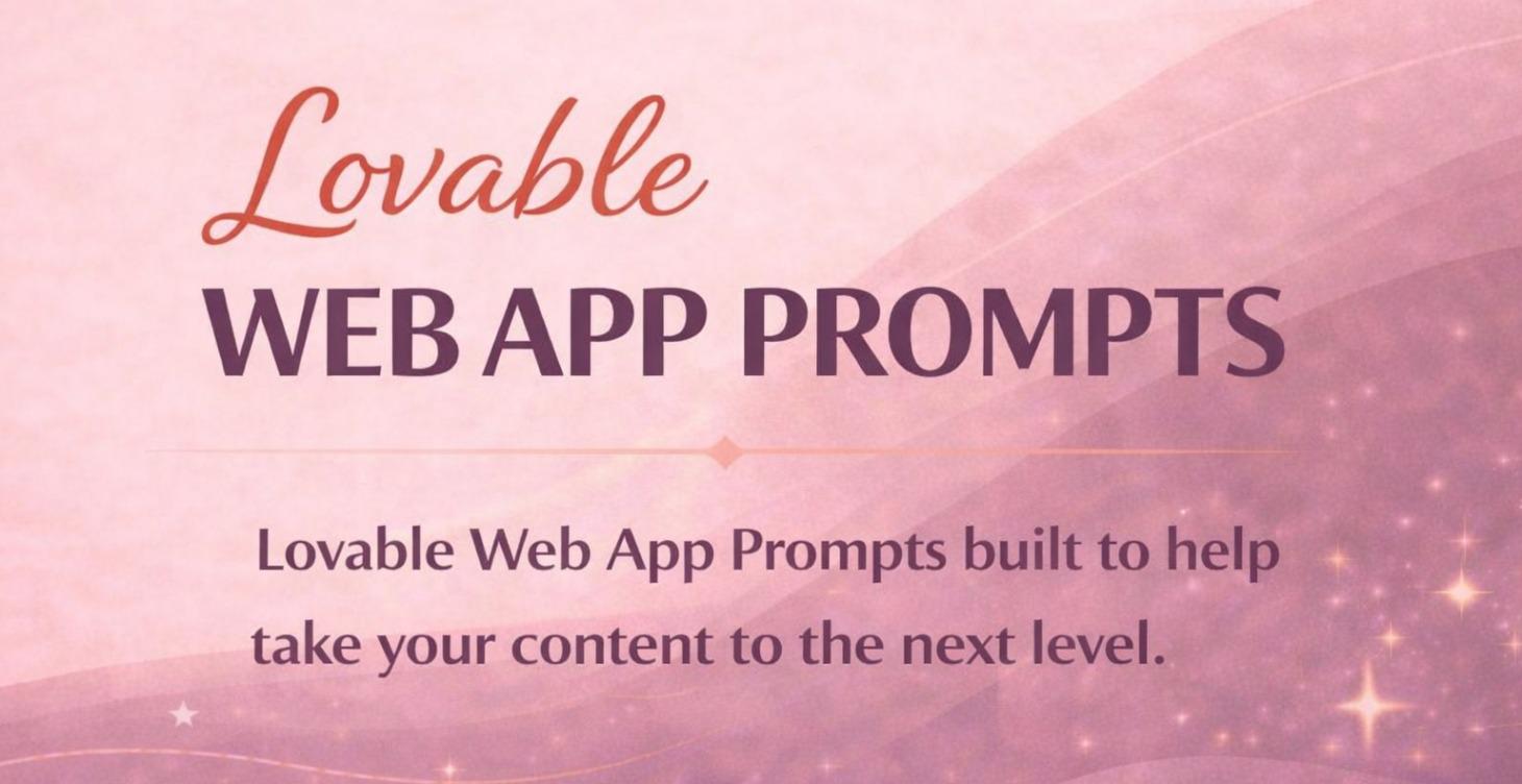 Lovable Web App Prompt Vault
