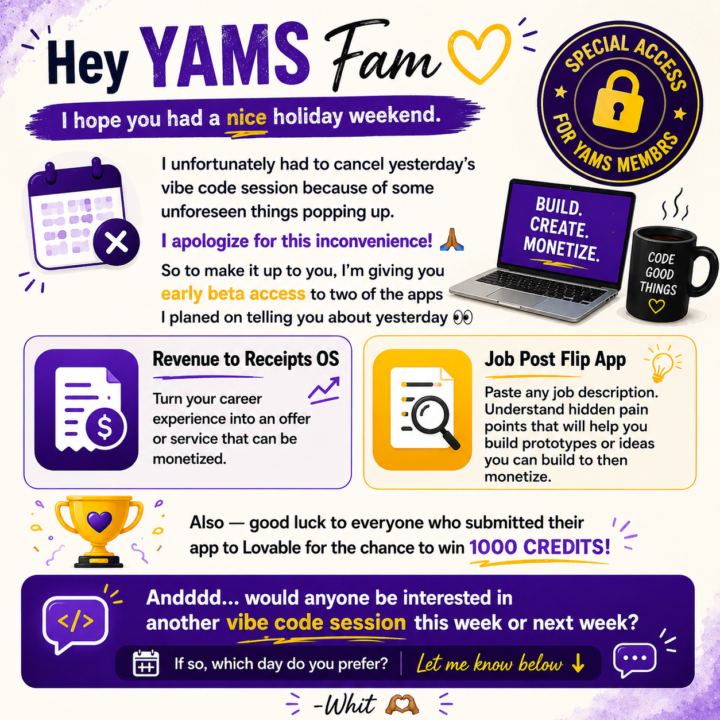 YAMS Announcement 📣 
