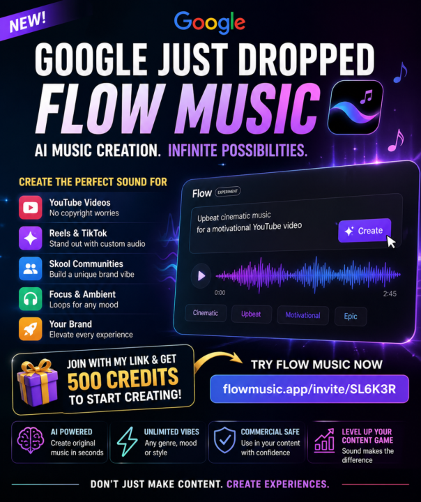 🚨 Google Just Dropped “Flow Music”