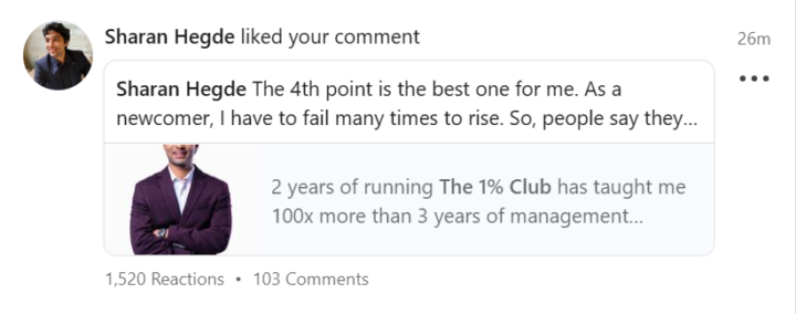 The one like on LinkedIn that made my day! 🎉