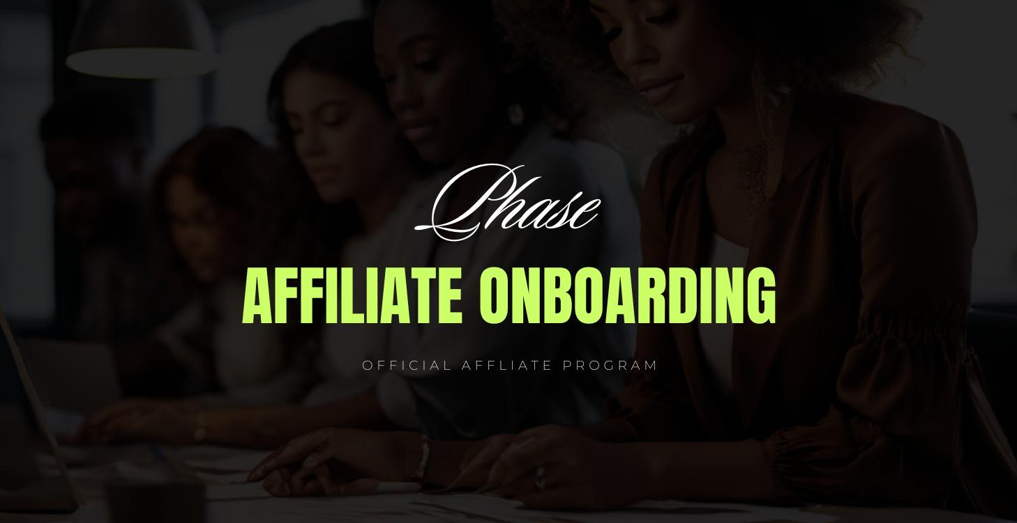 Affiliate Onboarding