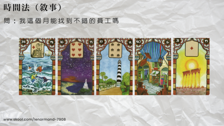 LEL 3期初階作業022｜5張牌 時間法(敘事法)練習